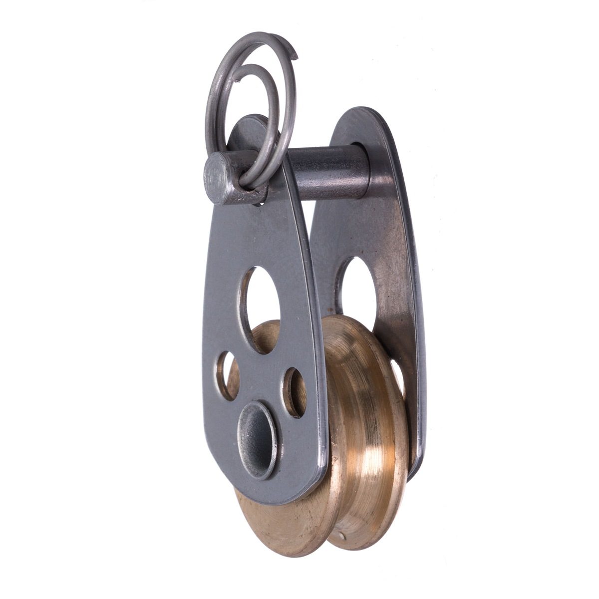 R1557 - 18mm Block Micro Single clevis pin brass sheave (Pk Size: 1)
