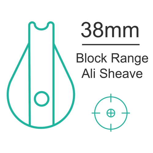 38mm plain bearing block with Ali sheave